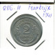 2 FRANCS 1941 FRANKREICH FRANCE Französisch Münze #AN345.D.A - 2 Francs