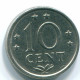 10 CENTS 1978 ANTILLES NÉERLANDAISES Nickel Colonial Pièce #S13551.F.A - Antille Olandesi
