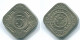 5 CENTS 1965 ANTILLAS NEERLANDESAS Nickel Colonial Moneda #S12437.E.A - Nederlandse Antillen