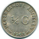 1/4 GULDEN 1963 NETHERLANDS ANTILLES SILVER Colonial Coin #NL11216.4.U.A - Antille Olandesi