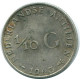 1/10 GULDEN 1963 NETHERLANDS ANTILLES SILVER Colonial Coin #NL12631.3.U.A - Netherlands Antilles