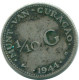 1/10 GULDEN 1944 CURACAO NIEDERLANDE SILBER Koloniale Münze #NL11781.3.D.A - Curaçao