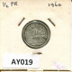 1/2 FRANC 1960 B SUIZA SWITZERLAND Moneda PLATA #AY019.3.E.A - Andere & Zonder Classificatie