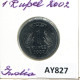1 RUPEE 2002 INDIA Moneda #AY827.E.A - Inde