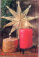 Neujahr Weihnachten KERZE Vintage Ansichtskarte Postkarte CPSM #PAV461.A - Nouvel An