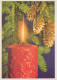 Neujahr Weihnachten KERZE Vintage Ansichtskarte Postkarte CPSM #PAV456.A - Nouvel An