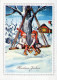PAPÁ NOEL NAVIDAD Fiesta Vintage Tarjeta Postal CPSM #PAK404.A - Santa Claus