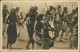 AFRICA - ERITREA - WARRIOR DANCE / NAKED / NUDE / NU WOMEN - MAILED 1935 (12566) - Erythrée