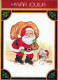 PAPÁ NOEL NAVIDAD Fiesta Vintage Tarjeta Postal CPSM #PAK200.A - Santa Claus