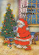 PAPÁ NOEL NAVIDAD Fiesta Vintage Tarjeta Postal CPSM #PAK184.A - Santa Claus