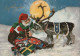 SANTA CLAUS Happy New Year Christmas Vintage Postcard CPSM #PBB002.A - Santa Claus