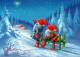 BABBO NATALE Buon Anno Natale GNOME Vintage Cartolina CPSM #PBA718.A - Santa Claus