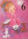 HAPPY BIRTHDAY 6 Year Old GIRL CHILDREN Vintage Postal CPSM #PBT806.A - Geburtstag