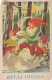 BABBO NATALE Buon Anno Natale Vintage Cartolina CPSMPF #PKG316.A - Santa Claus