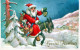 WEIHNACHTSMANN SANTA CLAUS Neujahr Weihnachten Vintage Ansichtskarte Postkarte CPA #PKE040.A - Santa Claus