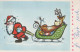 SANTA CLAUS Happy New Year Christmas Vintage Postcard CPA #PKE041.A - Santa Claus