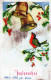 Feliz Año Navidad CAMPANA Vintage Tarjeta Postal CPSMPF #PKD951.A - Nieuwjaar