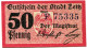 50 PFENNIG Stadt ZEITZ Saxony DEUTSCHLAND Notgeld Papiergeld Banknote #PL700 - Lokale Ausgaben