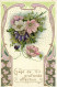 Carte Gaufrée Style Art Nouveau Fleurs Gage De Profonde Affection RV - Other & Unclassified