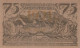 75 PFENNIG 1921 Stadt OBERAMMERGAU Bavaria DEUTSCHLAND Notgeld Banknote #PJ161 - [11] Local Banknote Issues