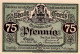 75 PFENNIG 1921 Stadt GREIZ Thuringia UNC DEUTSCHLAND Notgeld Banknote #PH699 - Lokale Ausgaben