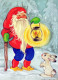 SANTA CLAUS Happy New Year Christmas Vintage Postcard CPSM #PBL090.GB - Santa Claus