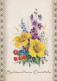 FLOWERS Vintage Postcard CPSM #PAR601.GB - Fiori