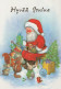 PAPÁ NOEL NAVIDAD Fiesta Vintage Tarjeta Postal CPSM #PAK630.ES - Santa Claus