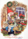PAPÁ NOEL NAVIDAD Fiesta Vintage Tarjeta Postal CPSM #PAK063.ES - Santa Claus