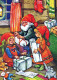 PAPÁ NOEL NIÑO NAVIDAD Fiesta Vintage Tarjeta Postal CPSM #PAK288.ES - Santa Claus