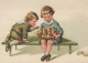 EASTER CHILDREN Vintage Postcard CPSM #PBO338.GB - Ostern