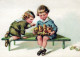 EASTER CHILDREN Vintage Postcard CPSM #PBO338.GB - Ostern