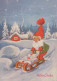 PÈRE NOËL Bonne Année Noël Vintage Carte Postale CPSM #PBL166.FR - Santa Claus