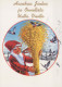 PÈRE NOËL Bonne Année Noël Vintage Carte Postale CPSM #PAU593.FR - Santa Claus