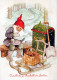 PÈRE NOËL NOËL Fêtes Voeux Vintage Carte Postale CPSM #PAK064.FR - Santa Claus