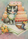 KATZE MIEZEKATZE Tier Vintage Ansichtskarte Postkarte CPSM #PAM226.DE - Cats