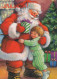 WEIHNACHTSMANN SANTA CLAUS KINDER WEIHNACHTSFERIEN Vintage Postkarte CPSM #PAK368.DE - Santa Claus