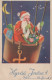 WEIHNACHTSMANN SANTA CLAUS WEIHNACHTSFERIEN Vintage Postkarte CPSMPF #PAJ449.DE - Kerstman