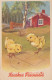 PÂQUES POULET ŒUF Vintage Carte Postale CPA #PKE100.FR - Pâques