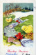 PÂQUES POULET Vintage Carte Postale CPSMPF #PKD465.FR - Ostern