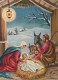 Vergine Maria Madonna Gesù Bambino Natale Religione Vintage Cartolina CPSM #PBB762.IT - Virgen Mary & Madonnas