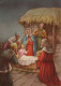 Vergine Maria Madonna Gesù Bambino Natale Religione Vintage Cartolina CPSM #PBB825.IT - Jungfräuliche Marie Und Madona