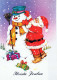 BABBO NATALE Buon Anno Natale PUPAZZO Vintage Cartolina CPSM #PAU391.IT - Kerstman