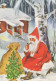 BABBO NATALE Natale Vintage Cartolina CPSM #PAK976.IT - Santa Claus
