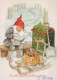 BABBO NATALE Natale Vintage Cartolina CPSM #PAK066.IT - Santa Claus