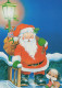 BABBO NATALE Natale Vintage Cartolina CPSM #PAJ517.IT - Santa Claus