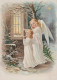 ANGELO Buon Anno Natale Vintage Cartolina CPSM #PAH935.IT - Anges