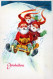 WEIHNACHTSMANN SANTA CLAUS Neujahr Weihnachten Vintage Ansichtskarte Postkarte CPSMPF #PKG331.DE - Santa Claus