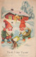 Neujahr Weihnachten GNOME Vintage Ansichtskarte Postkarte CPSMPF #PKG531.DE - Nouvel An