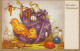 OSTERN HUHN EI Vintage Ansichtskarte Postkarte CPA #PKE418.DE - Easter